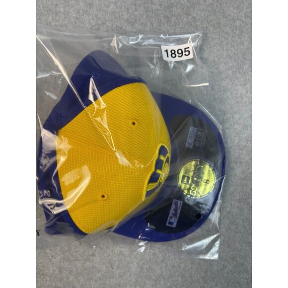 New Era Milwaukee Brewers Fitted‎ Cap Size 8 Authentic MLB Baseball Hat NWOT - Picture 7 of 7